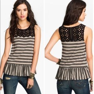 Free People Molly Top Peplum Sleeveless
